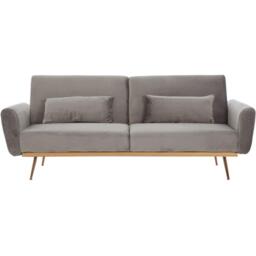 Interiors by Premier Hatton Grey Velvet Sofa Bed - thumbnail 2