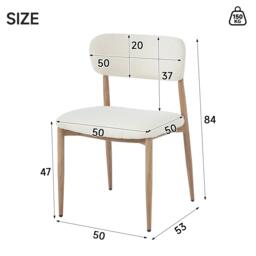 Urban Meuble Set of 2 Dining Chairs Metal Boucle - thumbnail 6