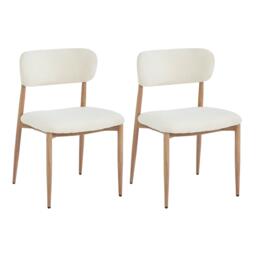 Urban Meuble Set of 2 Dining Chairs Metal Boucle - thumbnail 5