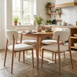 Urban Meuble Set of 2 Dining Chairs Metal Boucle - thumbnail 2