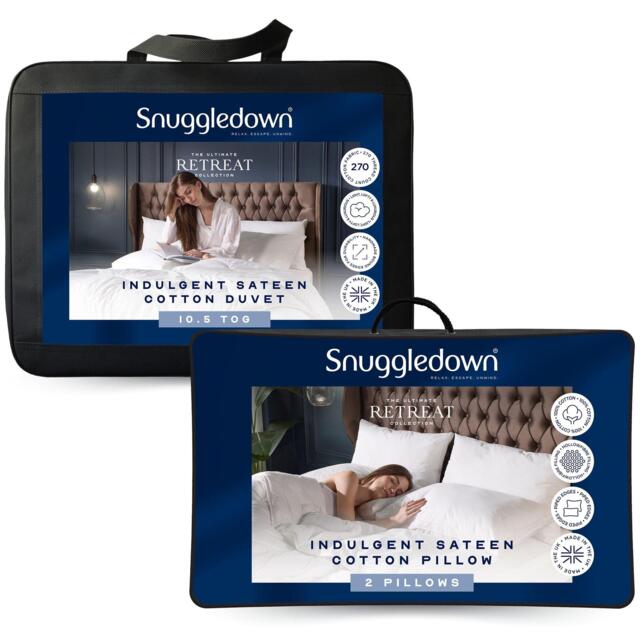 Snuggledown Indulgent Cotton 10.5 Tog Duvet + 2 Soft Pillows - image 1