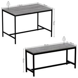 Lassic Roslyn 4 Seater Dining Table With Bench Set - thumbnail 2