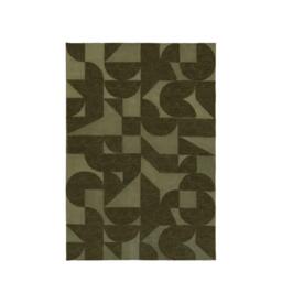Gallery Cortland Block Rug Olive 1200x1800mm - thumbnail 1