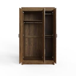 GFW Boston 3 Door Mirrored Wardrobe Knotty Oak - thumbnail 7
