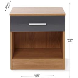 Homelife Carleton 4 Piece Gloss Bedroom Set - thumbnail 4
