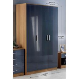 Homelife Carleton 4 Piece Gloss Bedroom Set - thumbnail 2