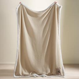 Catherine Lansfield Sherpa Teddy Bear Cosy Fleece Blanket Throw - thumbnail 2