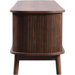 Urban Meuble Brown Wood TV Stand Rattan Panels Ample Storage - thumbnail 7
