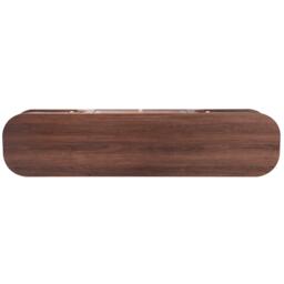 Urban Meuble Brown Wood TV Stand Rattan Panels Ample Storage - thumbnail 8