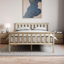 Lassic Vida Designs Milan Double Wooden Bed, High Foot - thumbnail 3