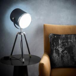 K Living Dagon Black and Satin Nickel Tripod Projector Spot - thumbnail 2