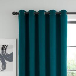 Catherine Lansfield Wilson Velvet Blackout Thermal Eyelet Curtains