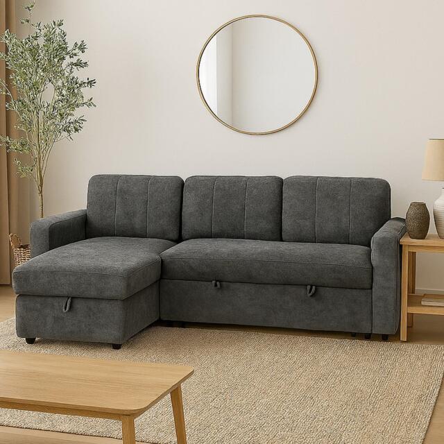 Aspire Nexis Corner Sofa Bed with Storage, Chaise on the - image 1