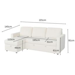 Aspire Nexis Corner Sofa Bed with Storage, Chaise on the - thumbnail 7