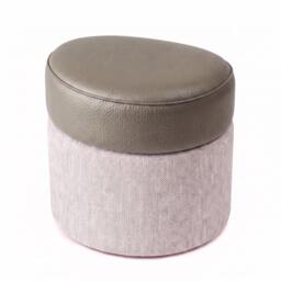 Sofa.com Acorn Half Moon Storage Footstool in Cachi/ Ash Caramello/ Ash - thumbnail 1