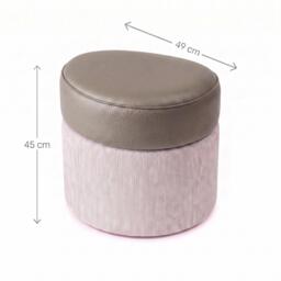 Sofa.com Acorn Half Moon Storage Footstool in Cachi/ Ash Caramello/ Ash - thumbnail 2