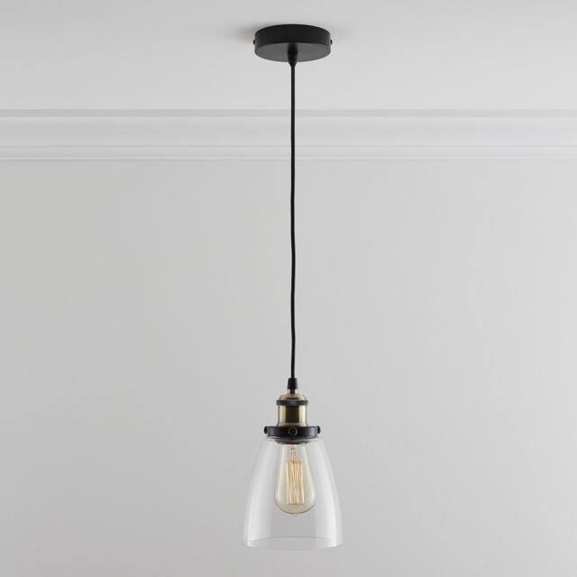K Living Eve One Light Hanging Clear Glass Ceiling Pendant - image 1