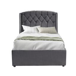 Comfy Living Diamond Tufted Gas Lift LED Bed with Mattress - thumbnail 3
