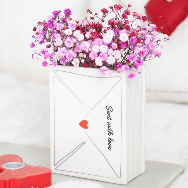 Something Different Love Letter Valentines Day Flower Vase - image 1