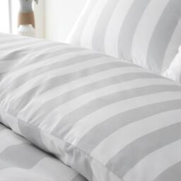 Catherine Lansfield Cove Stripe Reversible Duvet Cover Set - thumbnail 4