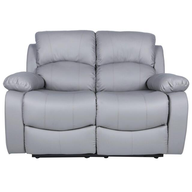 Homelife Canterbury Faux Leather 2 Seater Recliner Sofa - image 1
