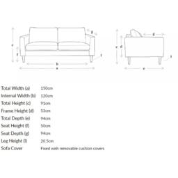 Jack Wills Jude 2 Seat Sofa in Velvet - thumbnail 2