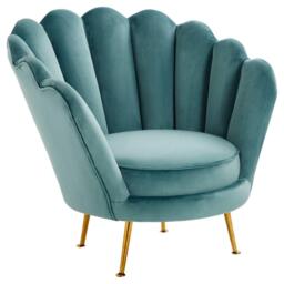 Fifty Five South Ovala Blue Scalloped Chair - thumbnail 5