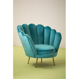 Fifty Five South Ovala Blue Scalloped Chair