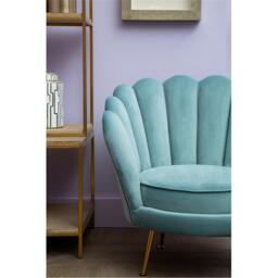 Fifty Five South Ovala Blue Scalloped Chair - thumbnail 3