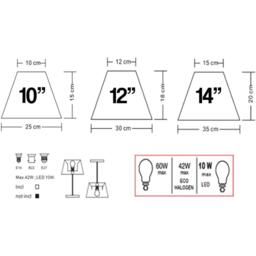 K Living Grey Textured Linen Fabric Coolie Lampshade - thumbnail 3