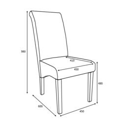 Shankar Set of 2 Karta Scroll Back Check Dining Chairs - thumbnail 6