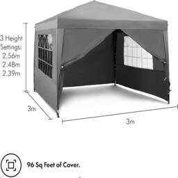 VonHaus VonHaus Pop Up Gazebo including sides - thumbnail 2