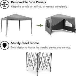 VonHaus VonHaus Pop Up Gazebo including sides - thumbnail 6