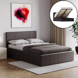 Lassic Lisbon S Double Ottoman F Leather Bed & Mattress - thumbnail 1