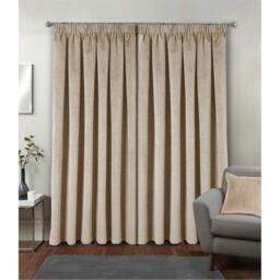 Enhanced Living Oxford Velvet 100% Blackout Tape Top Curtains - thumbnail 2