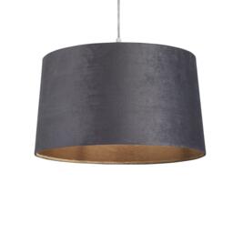 Lighting Collection Velvet Drum Shade - thumbnail 4