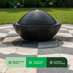 Streetwize Zen Ripple Solar Fountain - Dome Water Feature - thumbnail 4