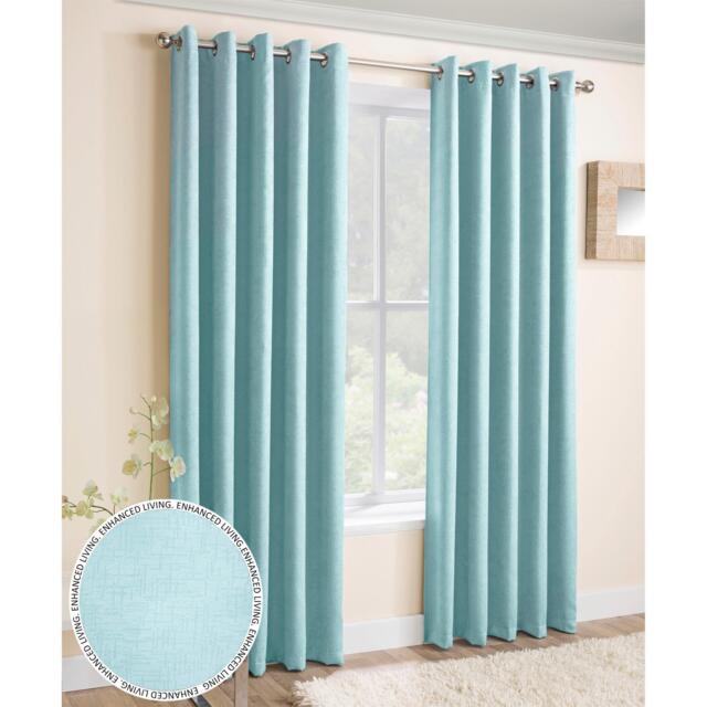 Enhanced Living Textured Thermal Room Darkening Curtains Eyelet - image 1