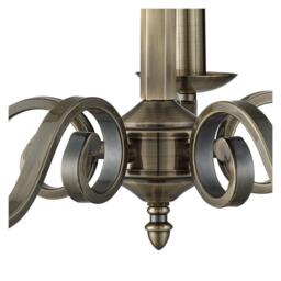 Lighting Collection Versaille 5Lt Pendant - Antique Brass Metal - thumbnail 3
