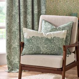 Morris and Co Marigold Piped Jacquard Feather Filled Cushion - thumbnail 4