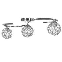 K Living Perivale 3 Light Crystal Ball Ceiling Light