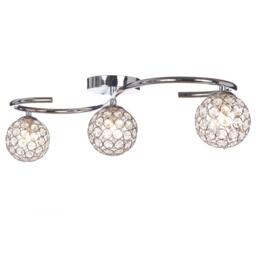 K Living Perivale 3 Light Crystal Ball Ceiling Light - thumbnail 3