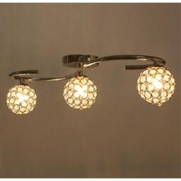 K Living Perivale 3 Light Crystal Ball Ceiling Light - thumbnail 4