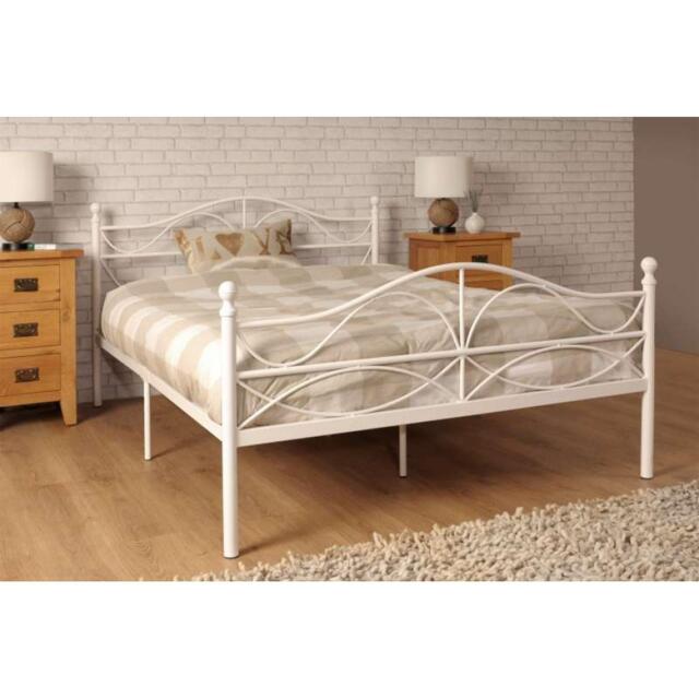 Comfy Living Scroll Effect Metal Bed Only