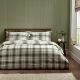 Catherine Lansfield Brushed Troon Check Duvet Cover Set - thumbnail 2