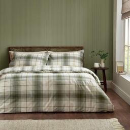 Catherine Lansfield Brushed Troon Check Duvet Cover Set - thumbnail 1