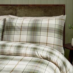 Catherine Lansfield Brushed Troon Check Duvet Cover Set - thumbnail 3