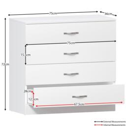 Lassic Vida Designs Riano 4 Drawer Chest - thumbnail 2