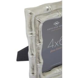 Interiors by Premier Hiba Silver Finish Bamboo Effect 4In X 6In Photo F - thumbnail 3