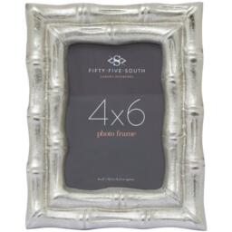 Interiors by Premier Hiba Silver Finish Bamboo Effect 4In X 6In Photo F - thumbnail 1